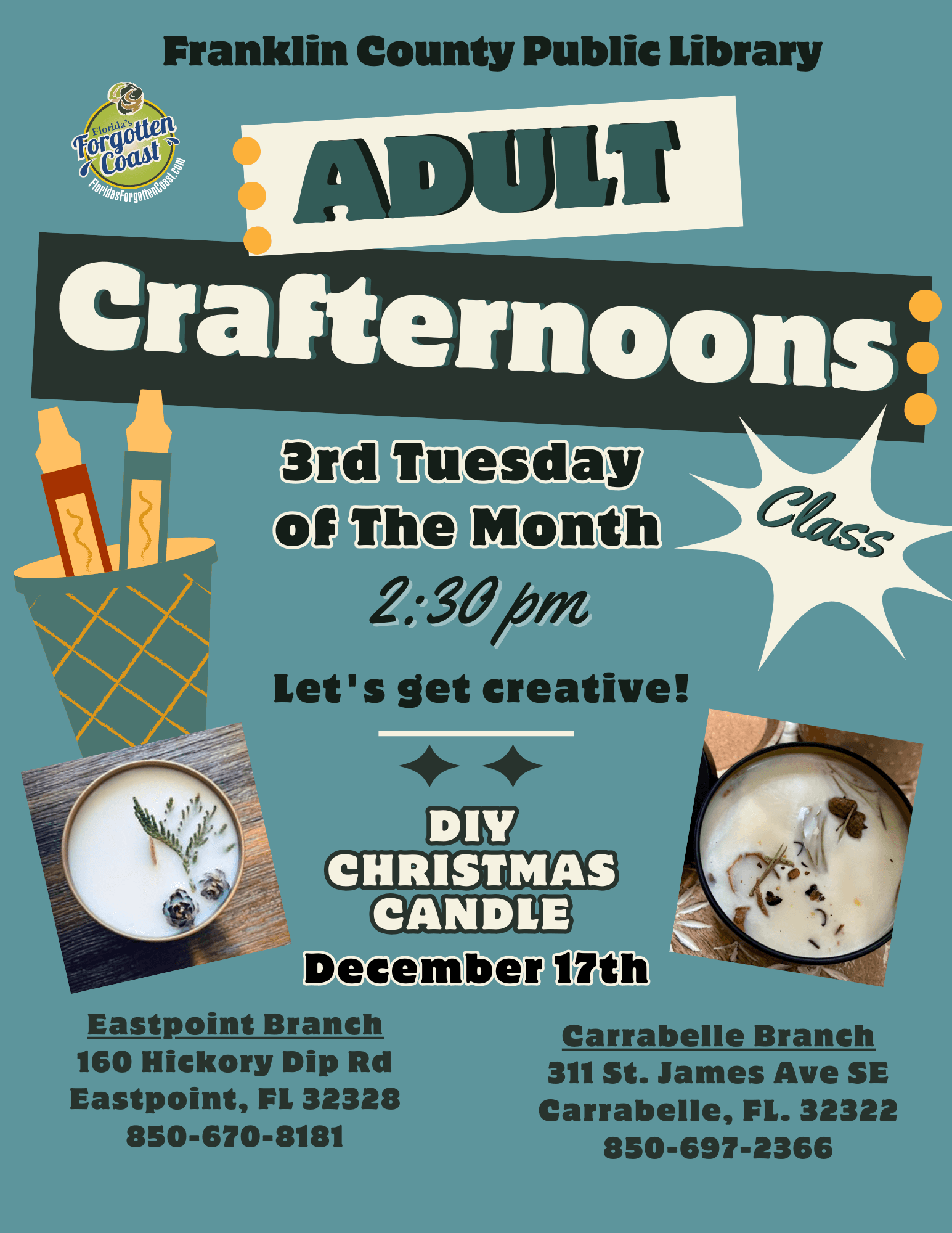 Creative Christmas Craft at the Franklin County Public Libraries’ Adult